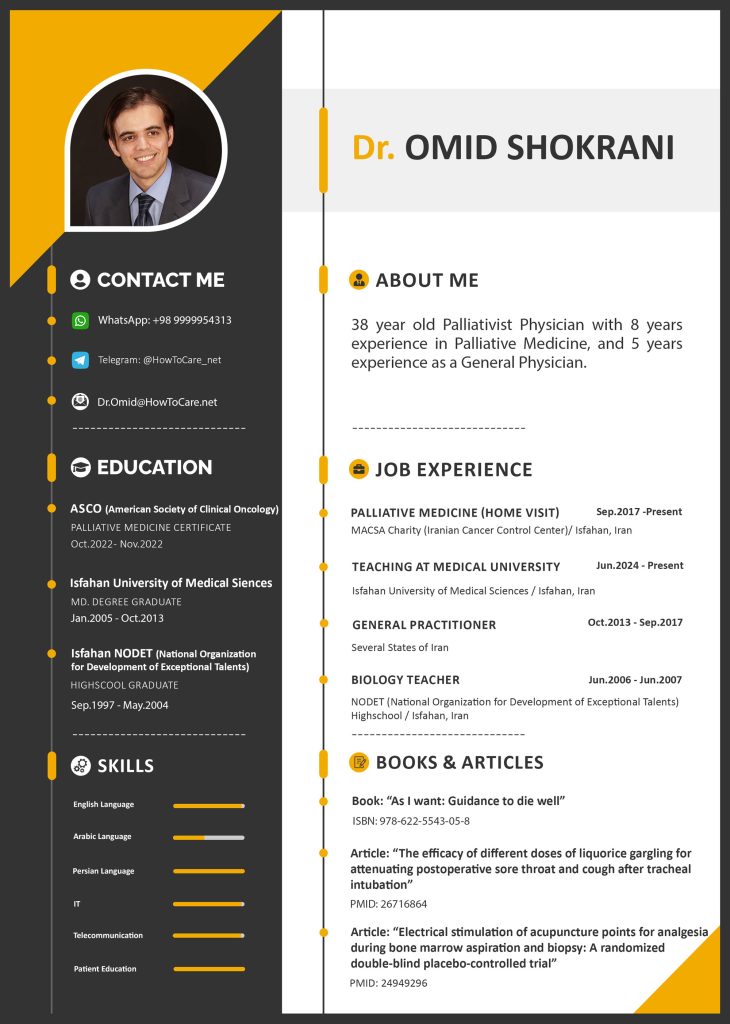 Dr.Omid Shokrani Resume